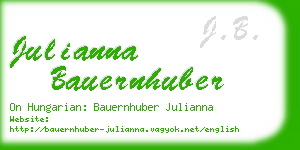 julianna bauernhuber business card